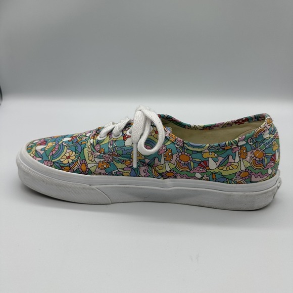 Vans Shoes Womens Size 7 Multicolor Floral Mushroom Psychedelic Canvas Sneakers - Picture 6 of 11